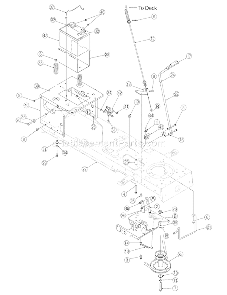Page F Diagram and Parts List for 13AX605G755 2006 Yard Man Lawn Tractor